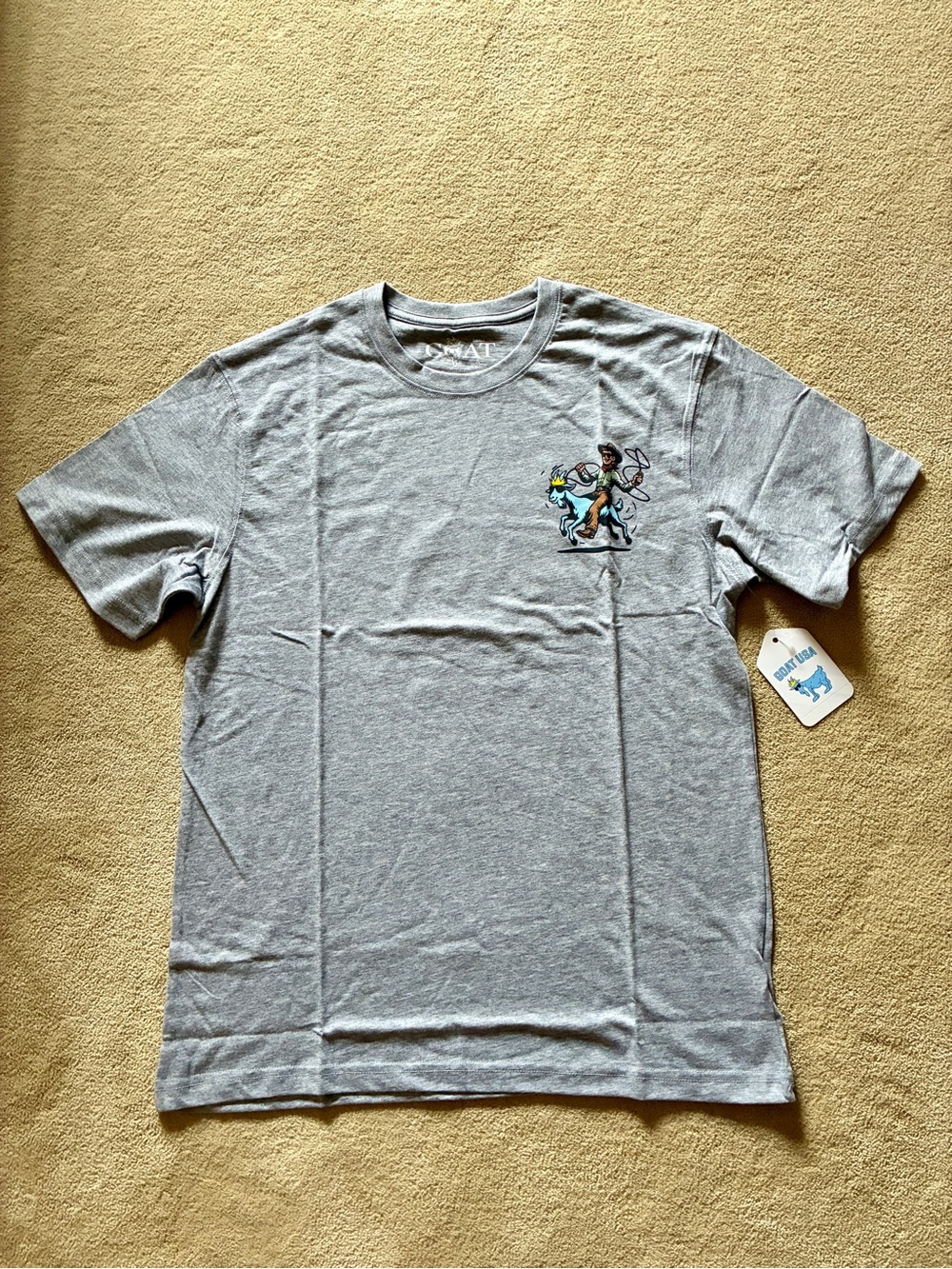 Gray Graphic Crewneck GOAT T-Shirt